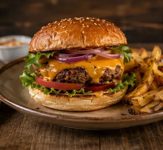 Burger maison gourmand