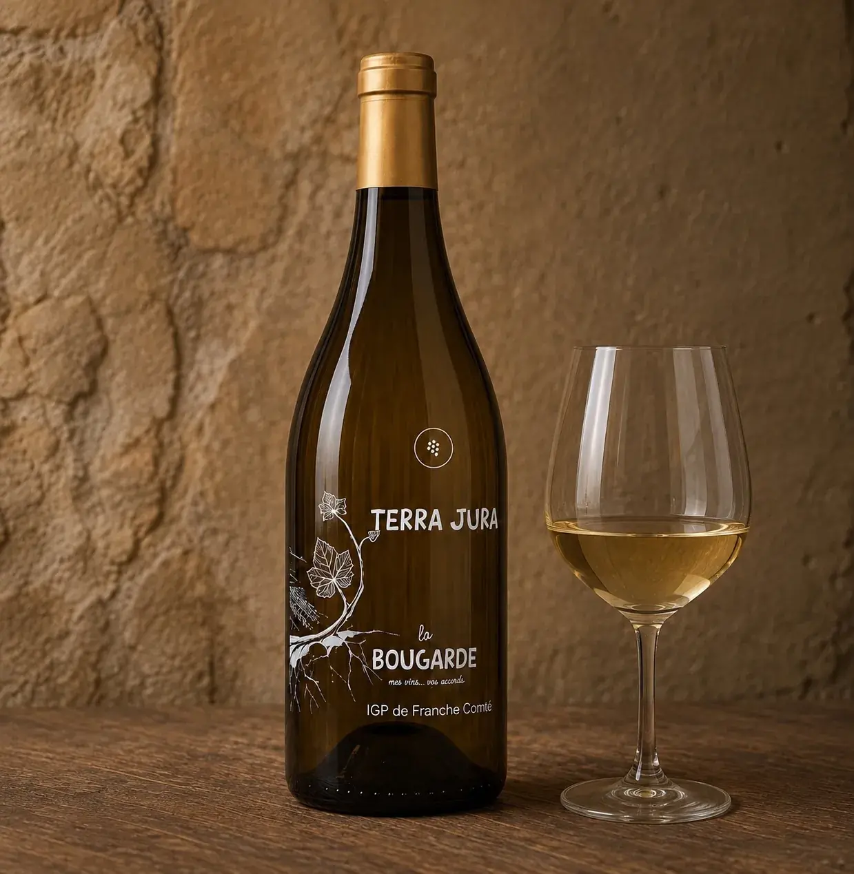 Bouteille de Terra Jura, Savagnin ouillé de La Bougarde